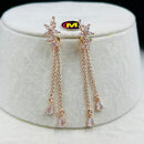 FS Collection Rose Gold Plated Dangler Earrings