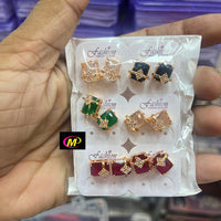 FS Collection Crystal Stone Stud Earrings