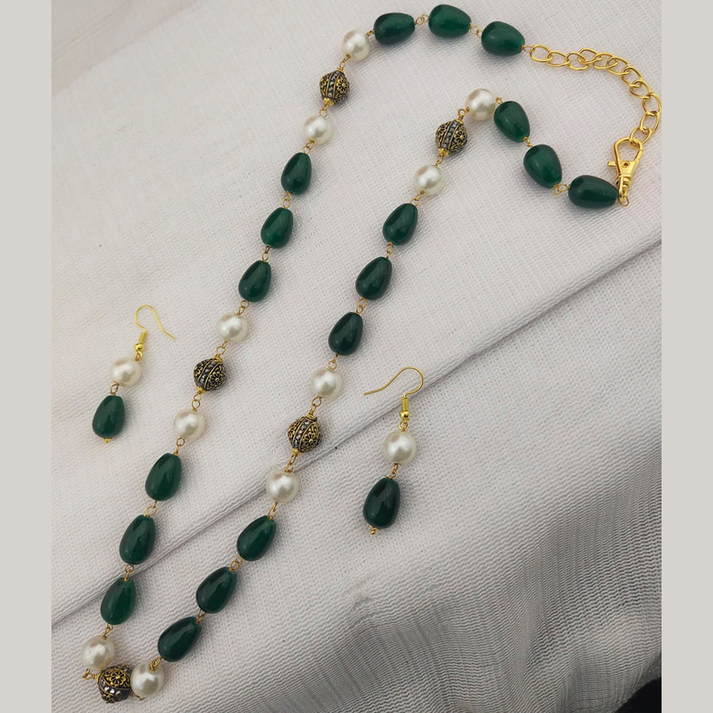 FS Collection Gold Plated Baeds Necklace Set