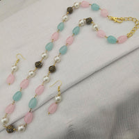 FS Collection Gold Plated Baeds Necklace Set