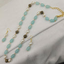 FS Collection Gold Plated Baeds Necklace Set