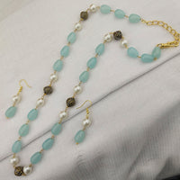 FS Collection Gold Plated Baeds Necklace Set