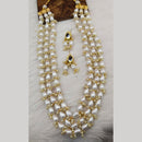 FS Collection Gold Plated 3 Line Beads Necklace Set