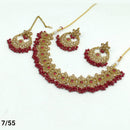 FS Collection Gold Plated Kundan Stone Choker Necklace Set
