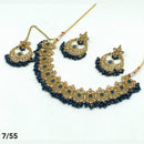FS Collection Gold Plated Kundan Stone Choker Necklace Set