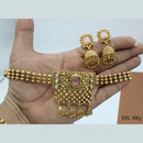 FS Collection Gold Plated Pota Stone Choker Necklace Set
