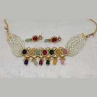 FS Collection Gold Plated Austrian Stone Necklace Set
