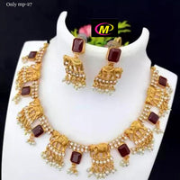 FS Collection Gold Plated Austrian Stone Necklace Set