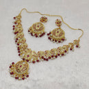 FS Collection Gold Plated Ad Stone Necklace Set