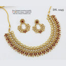 FS Collection Copper Gold Plated AD Stone Choker Necklace Set