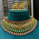 FS Collection Gold Plated AD Stone Necklace Set