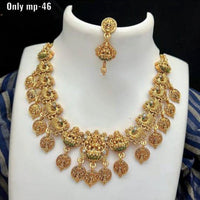 FS Collection Gold Plated Temple Design Necklace Set