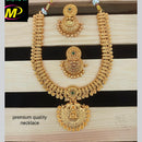 FS Collection Gold Plated Pota Stone Long Necklace Set