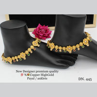FS Collection Copper Gold Plated Pota Stone Payal