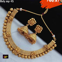 FS Collection Gold Plated Choker Necklace Set