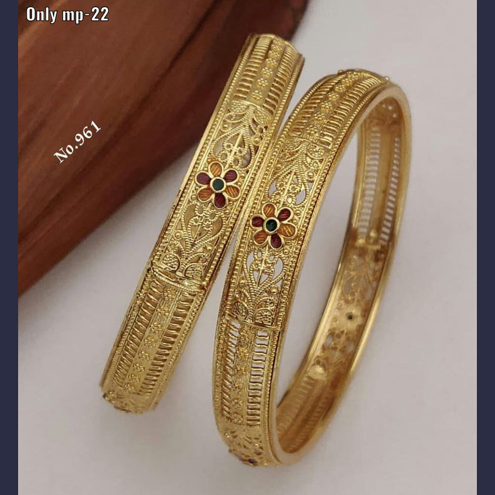 FS Collection Gold Plated Bangles Set