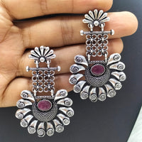 FS Collection Oxidised Plated Dangler Earrings