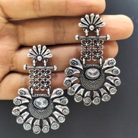 FS Collection Oxidised Plated Dangler Earrings
