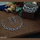 FS Collection Silver Plated AD Stone Jewellery Combo