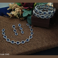 FS Collection Silver Plated AD Stone Jewellery Combo