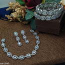 FS Collection Silver Plated AD Stone Jewellery Combo