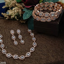 FS Collection Rose Gold Plated AD Stone Jewellery Combo