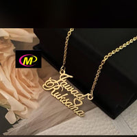FS Collection Gold Plated Customize Name Pendant Chain