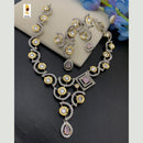 FS Collection 2 Tone Plated AD Stone Necklace Set