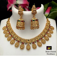FS Collection Gold Plated Pota Stone Necklace Set