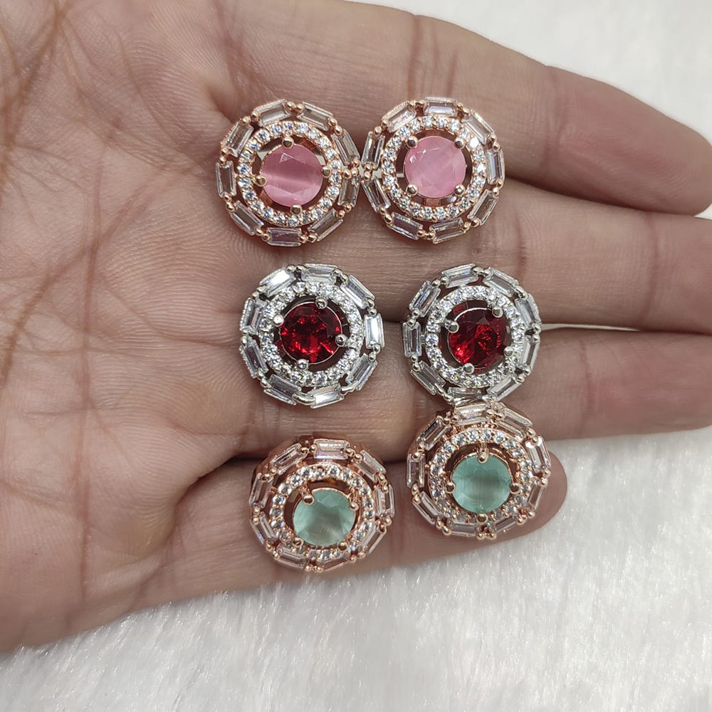 FS Collection AD Stone Studded Earrings
