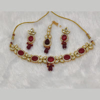 FS Collection Kundan Stone Choker Necklace Set