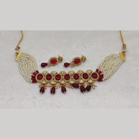 FS Collection Kundan Stone Choker Necklace Set