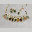 FS Collection Kundan Stone Choker Necklace Set
