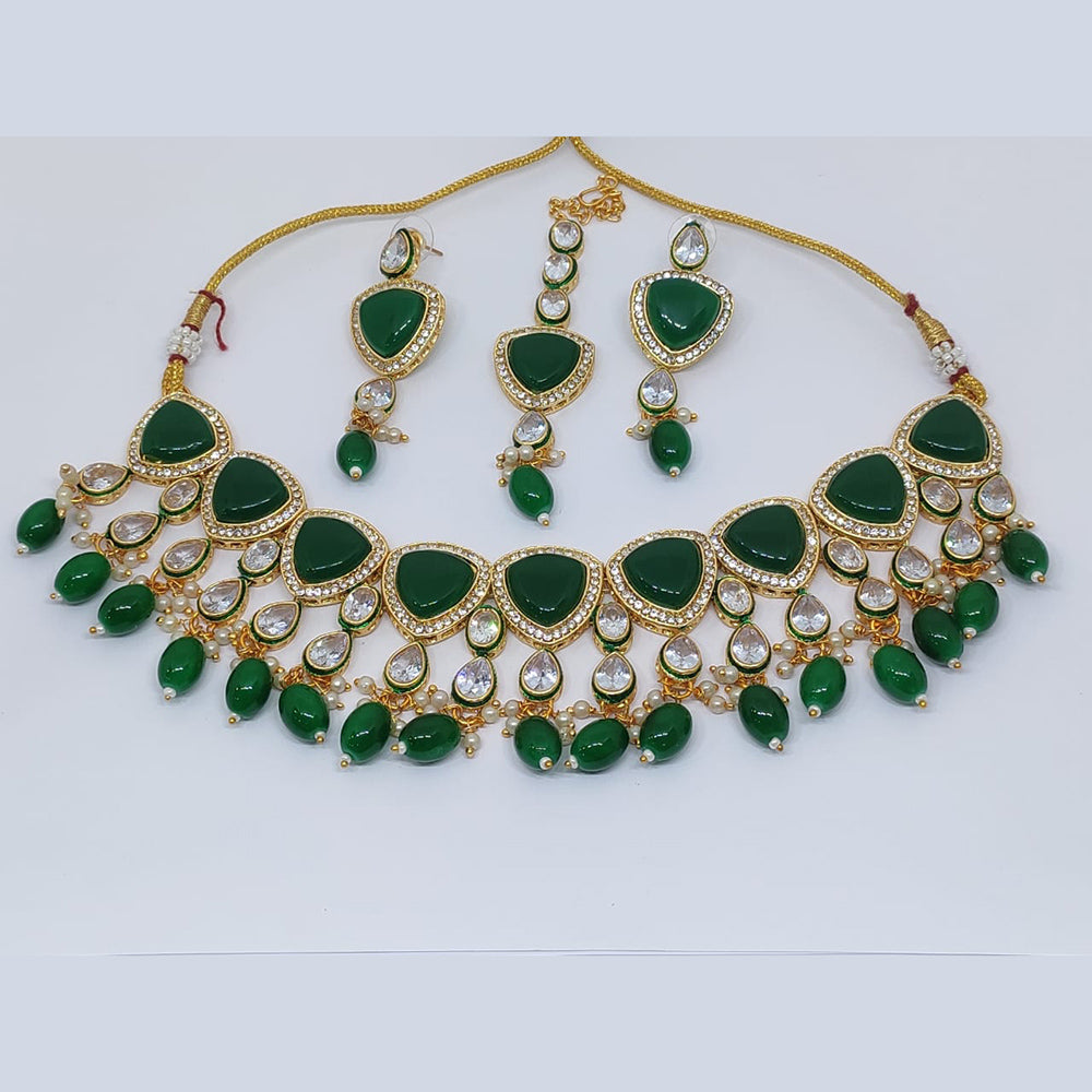 FS Collection Kundan Stone Choker Necklace Set