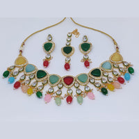 FS Collection Kundan Stone Choker Necklace Set