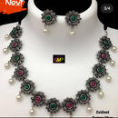 FS Collection Oxidised Necklace Set