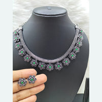 FS Collection Oxidised Necklace Set
