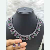 FS Collection Oxidised Necklace Set