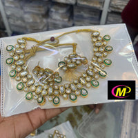 FS Collection Kundan Stone Necklace Set