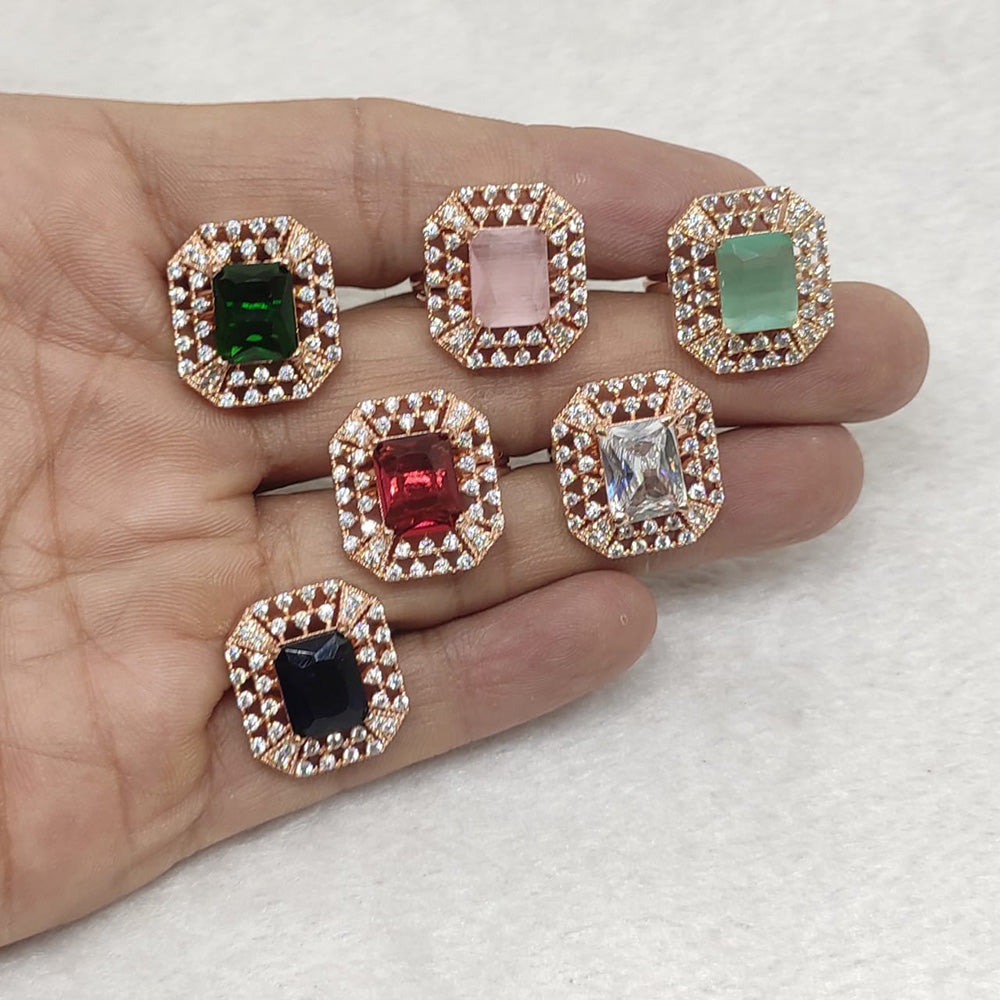 FS Collection Rose Gold Plated Adjustable Rings