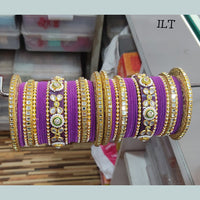 FS Collection Velvet Bangles Set