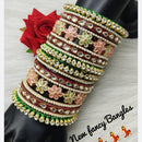 FS Collection Gold Plated Bangles Set