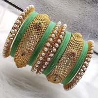 FS Collection Gold Plated Bangles Set