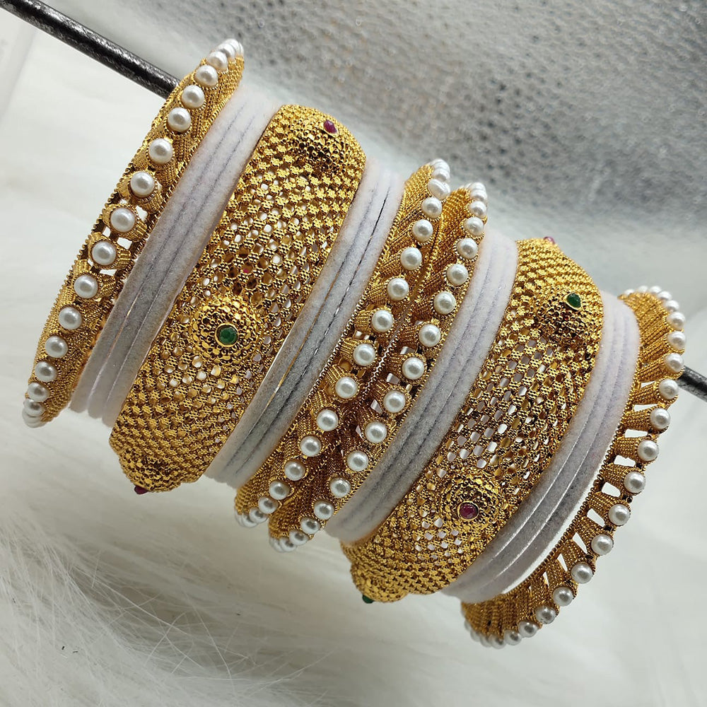 FS Collection Gold Plated Bangles Set
