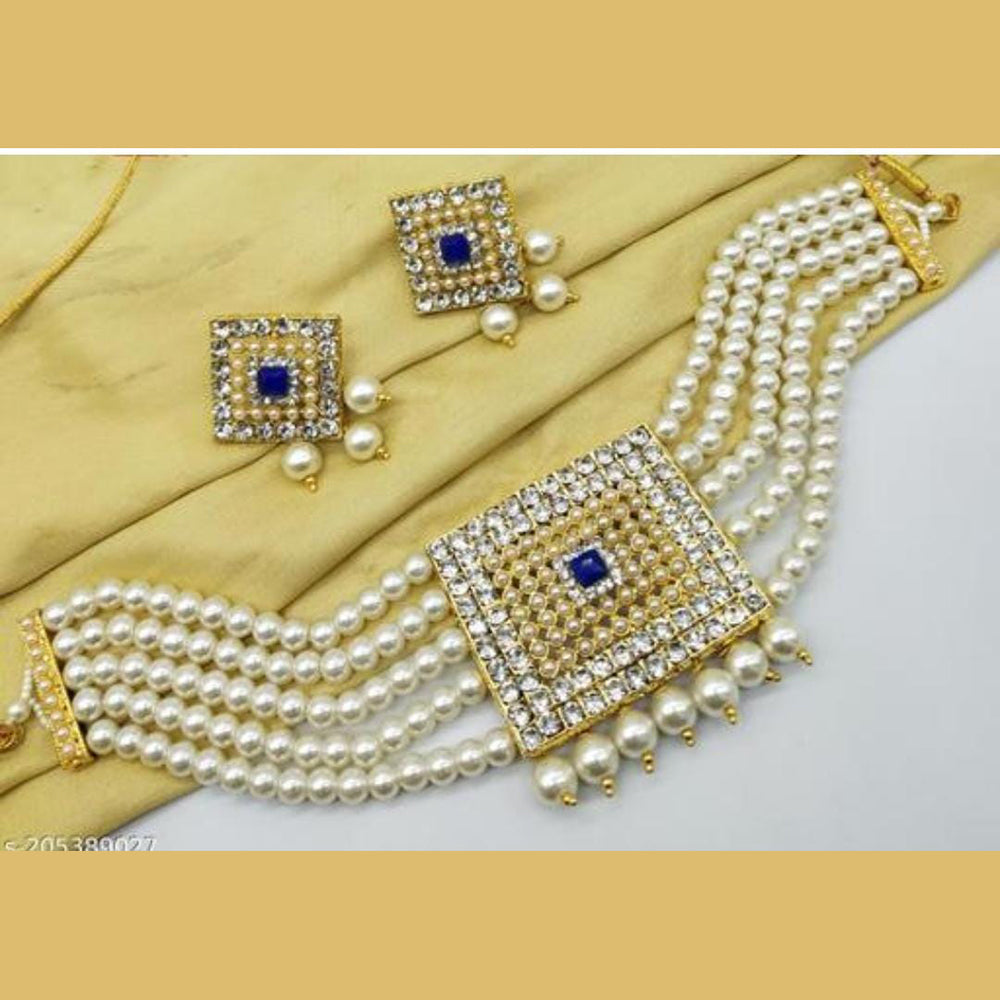 FS Collection Pearls Choker Necklace Set