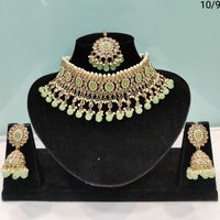 FS Collection Kundan & Beads Choker Necklace Set