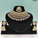 FS Collection Kundan & Beads Choker Necklace Set