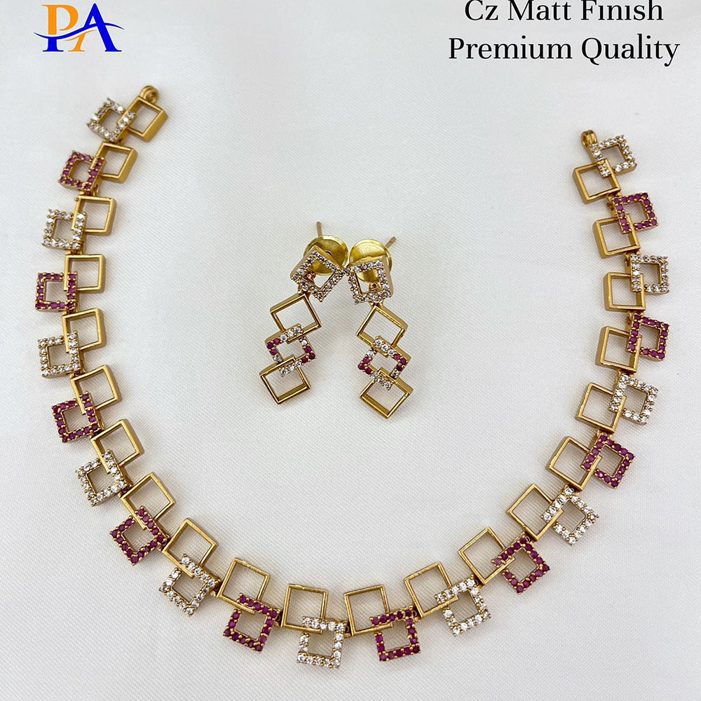 FS Collection Matte Finish AD Necklace Set