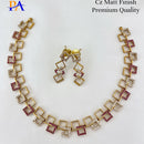 FS Collection Matte Finish AD Necklace Set
