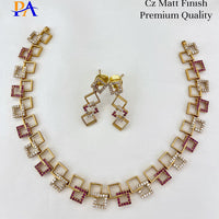 FS Collection Matte Finish AD Necklace Set